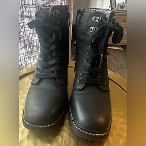 Fierce Black Combat Boots